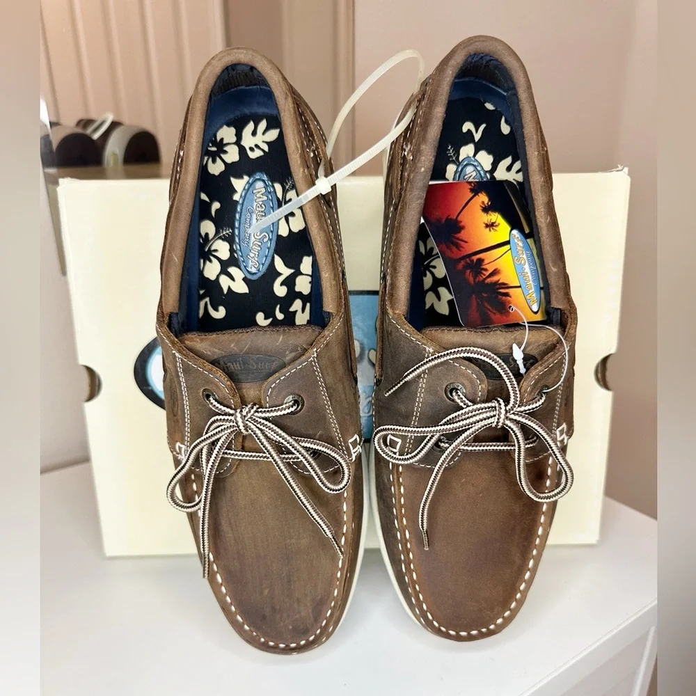 Maui Surf Men’s Loafer Dark Brown Shoes - size 11